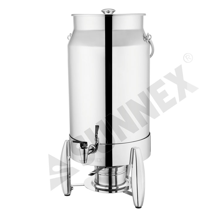 11.4Ltr Dispenser Susu Stainless Steel Dengan Tabung Es Dan Tempat Bahan Bakar