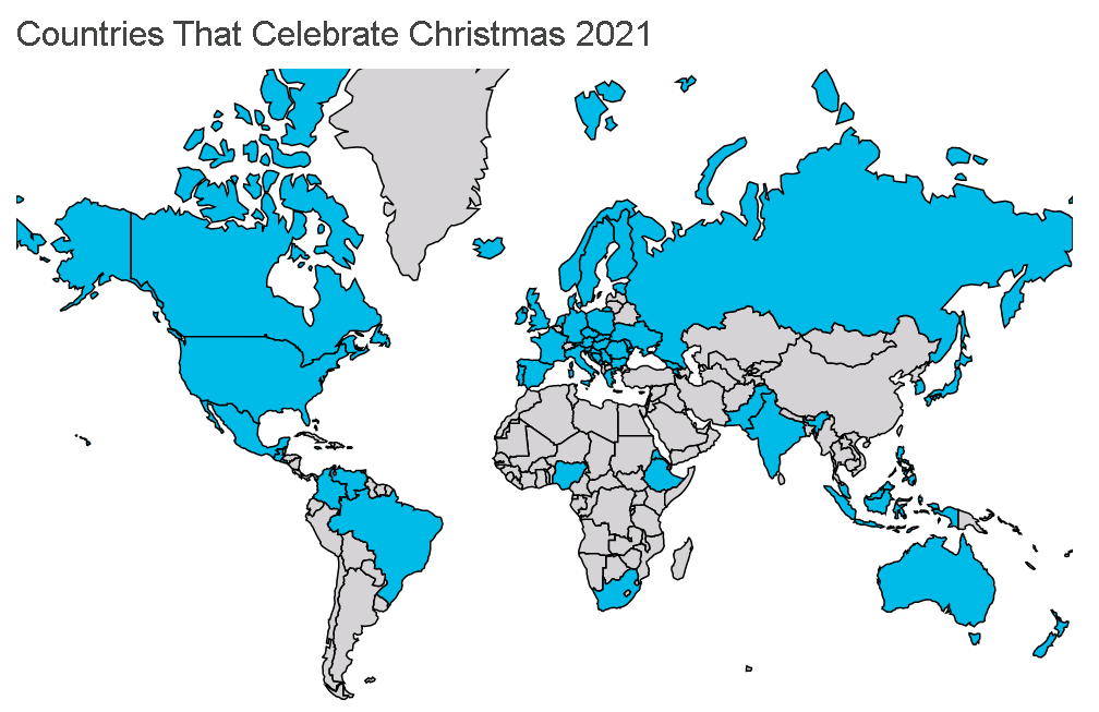 Negara yang Merayakan Natal 2021----Peta distribusi pelanggan dengan Sunnex