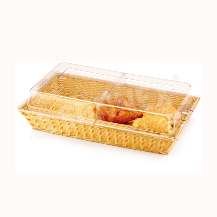 Keranjang Roti Plastik Food Grade Poly Rattan Dengan Cover