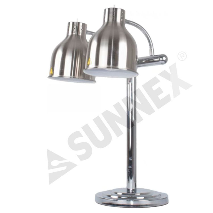 Lampu Penghangat Makanan N02H Lampu Meja 2 Model Kepala Tanpa Baki