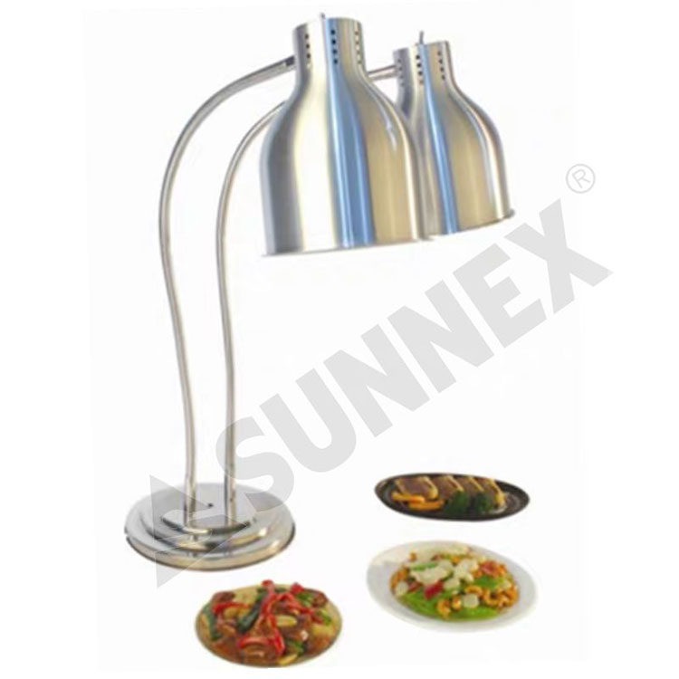 Lampu Penghangat Makanan S02H Lampu Meja 2 Model Kepala Tanpa Baki