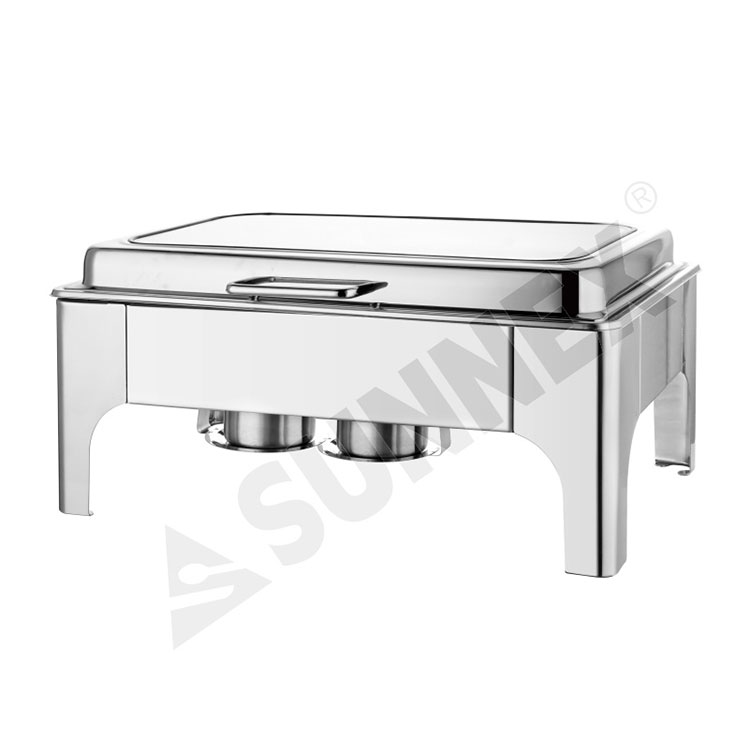 Profesional ukuran besar stainless steel chafing piring