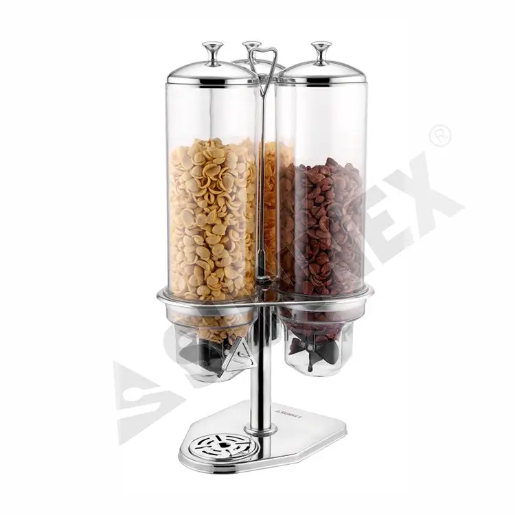 Dispenser sereal berputar dengan wadah PC