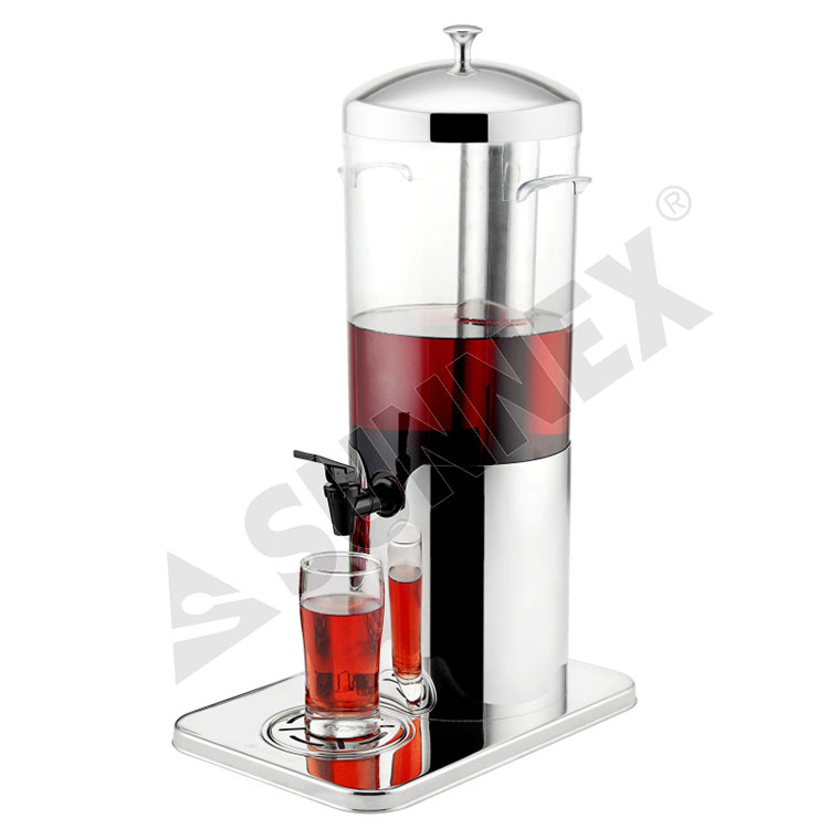 Dispenser Minuman Stainless Steel Tunggal Dengan Tabung Es